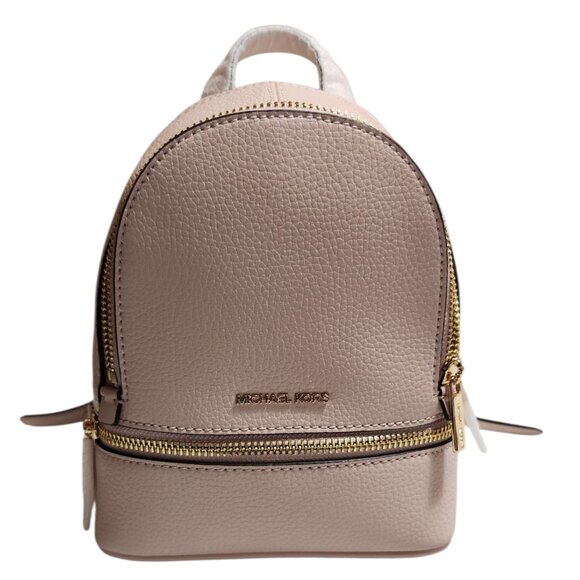 Rhea extra-small leather backpack light pink/mauve - Picture 1 of 6